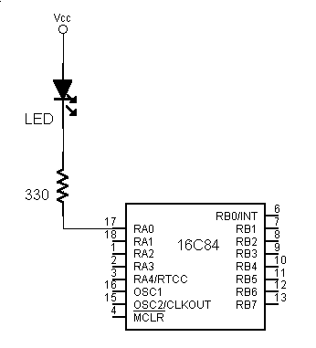 blink a LED circuit